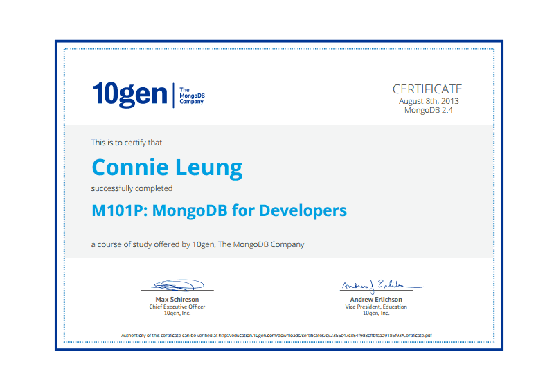 M010P: MongoDB for Developers